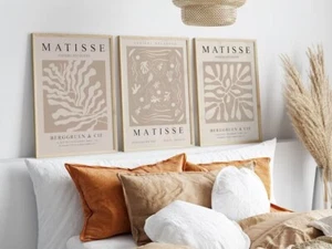 Set of 3 Matisse Neutral Wall Art Posters Neutral Gallery Wall Picture Prints - Picture 1 of 5