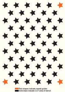 Stars Stencil Reusable Paint Furniture Wall Wood Reusable Craftsa Art  TE176 - Picture 1 of 19