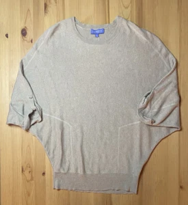 Vivienne Tam Damen Tan Arena Melange Kurzarm Dolman Sleeve Pullover Gr. S - Bild 1 von 8