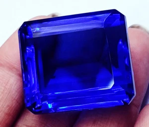 Brasilianischer Blauer Topas 117.20 Karat Smaragd Form Lose Edelstein Certified - Bild 1 von 7