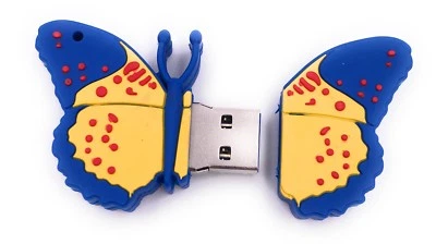 Clé USB Papillon Bleu 8 Go 16 Go 32 Go 64 Go 2.0 / 3.0 - Photo 1/2