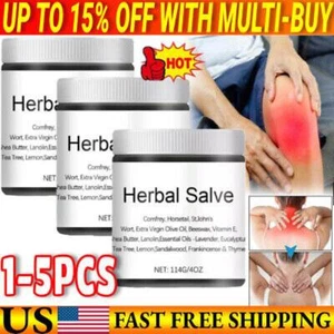 1-5X Organic Herbal Salve 4oz - Comfrey Organic Herbal Salve Cream Ointment - Picture 1 of 15