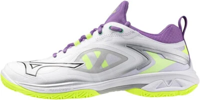 MIZUNO Badminton Shoes WAVE CLAW NEO 3 FIT White Lime 71GA2472 US7.5(25.5cm) - Image 1 of 4
