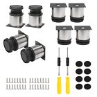 8pcs Stainless Steel Furniture Feet Black for DIY Furniture, Cabinets, Kitchens