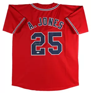 Andruw Jones Signed Atlanta Braves Jersey (JSA COA) 10xGold Glove Winner - Picture 1 of 6
