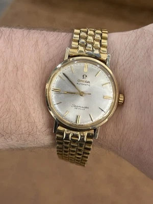 Reloj Hombre Omega Seamaster De Ville Vintage Automático Lleno Oro 14k. Foto 1 de 4