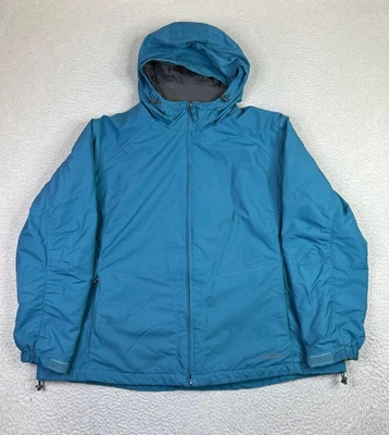 Chaqueta Eddie Bauer para mujer Plus 3X azul con capucha forrada de lana aislada cremallera completa Foto 1 de 4