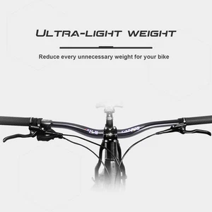 31.8 Carbon MTB Handlebar Mountain Bike Bicycle Flat Riser Handle Bars Glossy - Picture 1 of 10