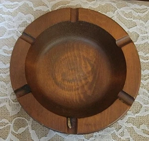 Vintage 60s 70s Wooden Carved Ashtray Davidson - Picture 1 of 4
