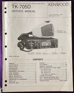Manuale di servizio originale Kenwood TK-705D radio bidirezionale specifiche immagini schema - Foto 1 di 6