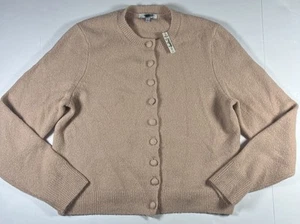 Madewell Women's Cozy Cotton Kensington Shrunken Soft Cardigan Blush Large NWT - Picture 1 of 11