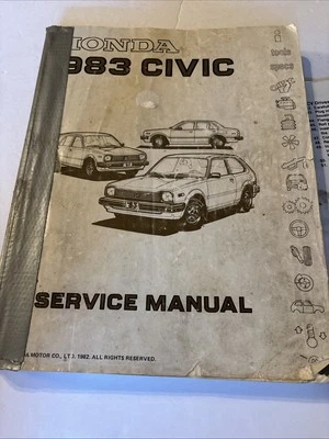 Honda Civic 1983 OEM concesionario taller manual de servicio concesionario guía de reparación Foto 1 de 4