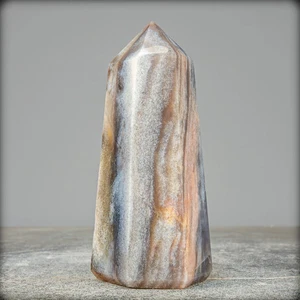 Natürlicher Jaspis-Achat Kristall-Obelisk - 503,87g - Bild 1 von 7