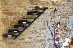 2.Wahl B-Ware Weinregal Metall 100 cm Wand Schwarz Flaschenhalter Diagon  1 - Bild 1 von 10