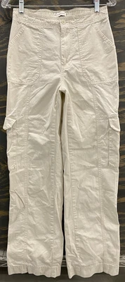 Pantalones cargo Y2K Abercrombie & Fitch para mujer 26/2 beige utilitarios calce recto Foto 1 de 4