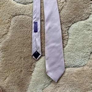 Ralph Lauren Purple Label Silk Tie Light Pink Mauve Satin Made in England - Picture 1 of 7