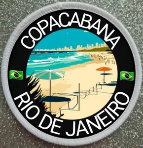 3 Inch Copacabana Rio De Janeiro Brazil  Iron / Sew On Patch Badge - Picture 1 of 1