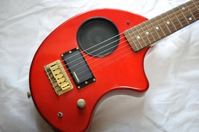 Fernandes ZO-3C ZO3 Custom NOMAD RED Built-in Amp travel guitar - Image 1 of 4