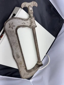 Abrazadera de tornillo C extremadamente rara vintage PS & W Southington No.10 hecha en EE. UU. - Imagen 1 de 17