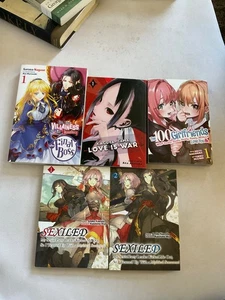 Manga LGBT Lot Sexiled 1 & 2 Love Is War 100 Girlfriends Villianess Final Boss - Picture 1 of 2