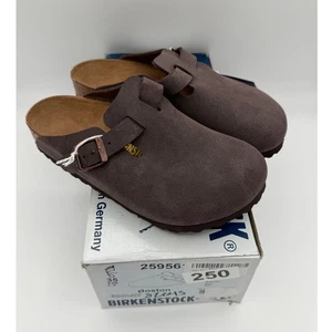 Zueco Birkenstock Boston Birko Flor Nubuk Habana cepillado para mujer talla US4 EU35 - Imagen 1 de 8