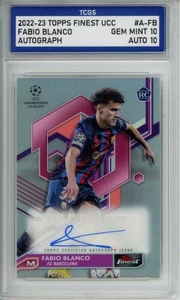 2022-23 TOPPS FINEST UCC AUTOGRAPH #A-FB FABIO BLANCO ROOKIE RC TCGS 10 AUTO 10 - Picture 1 of 2