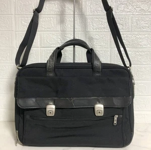 Samsonite 2-Way Nylon Leather Shoulder Tote Bag Men's Business Used - Picture 1 of 10