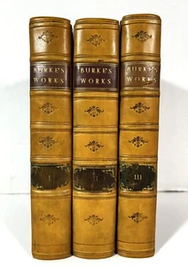 Complete Set of 3 Works of Edmund Burke 1792 Antique Hardcovers - Imagen 1 de 18