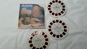 View Master 3 Reel Set Zion National Park A 347 Magnetized Red Tint - Picture 1 of 4