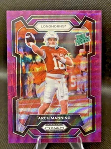 2024 Panini Prizm Draft Picks Rated Prospect Arch Manning #192 Purple Wave (RC) - Foto 1 di 2