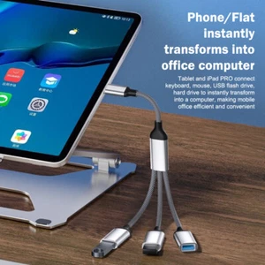 3in1 USB Type-C OTG Adapter Data Transmission Charger Cable For Phone Tablet Hub - Photo 1/22