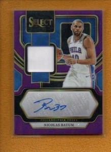 Nicolas Batum 2023-24 Panini Select Autograph Memorabilia Purple Prizm Auto /99 - Picture 1 of 2