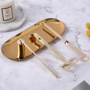 4in1 Candle Accessory Kit Set Candle Snuffer Candle Wick Candle Trimmer Wick Dip - Picture 1 of 20