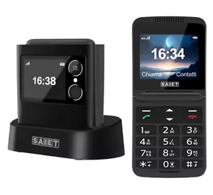 Telefono cellulare 4G pieghevole flip tasti grandi fotocamera bluetooth sos base - Foto 1 di 19