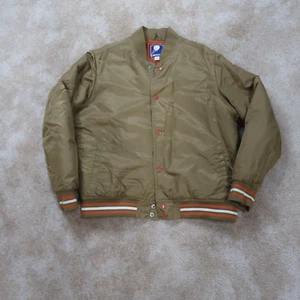 Bomber Jacket Men's Large Gold snap buttons Quilt lined insulated Streetwear - Picture 1 of 9