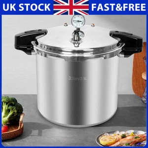 23L Large Pressure Canner Cooker Kitchen Cookware with Gauge Release Valve - Picture 1 of 9