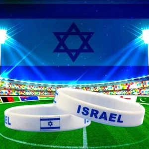ISRAEL Armband Bracelet Silikon Nationalland Unisex Flagge Sport L9L7 - Bild 1 von 9