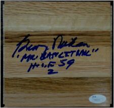 George Mikan Signed Piece of Wood Floorboard 6x6 Los Angeles Lakers MPLS JSA