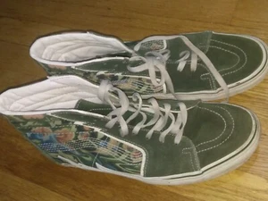 Vans Sk8 Hi Men’s Size 13 Green Suede Pre Owned - Picture 1 of 6