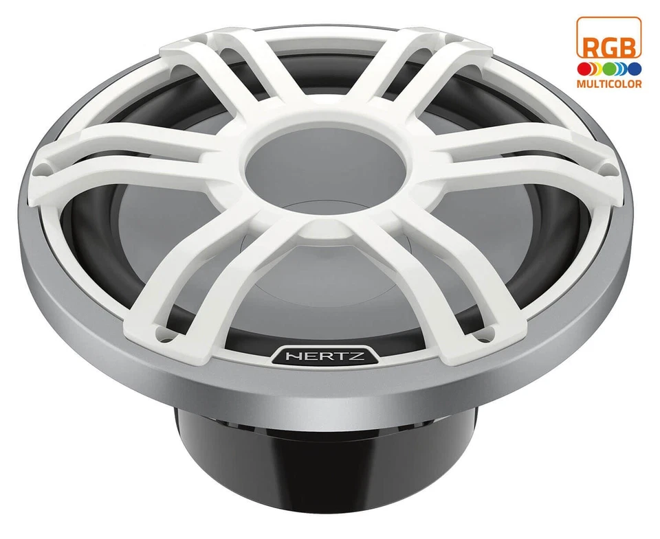 Hertz Marine Subwoofer HMS 12 S2-LD-SW - 12" Sport Grill 2 Ohm Bianco LED RGB - Immagine 1 di 1