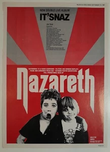NAZARETH IT'SNAZ LP & Sept. 1981 UK Tour Advert Poster. Superior Print Quality - Picture 1 of 4