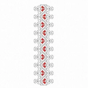 Border Embroidery machine designs Heart pattern. Folk Slavic ornament. Set 2 siz - Picture 1 of 5