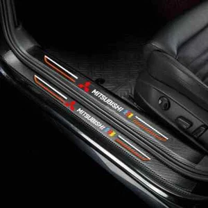Hot 4Pcs Car Threshold Strip Door Plate Sill Scuff Cover Sticker for Mitsubishi - Imagen 1 de 7