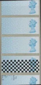 MACHIN  BLUE  CL19S  PRINTER  TEST STRIP  TYPE 4 CHEQUERED  DOTS  POST GO  RARE - Picture 1 of 1