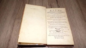 Essai puissance temporelle des papes 1765 - Histoire Stadhouderat 1747 - Picture 1 of 18