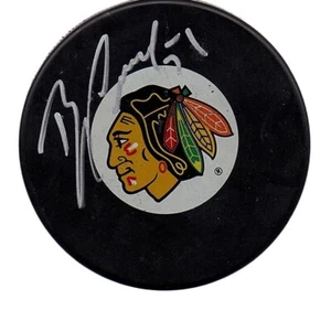 BRIAN CAMPBELL CHICAGO BLACKHAWKS SIGNED AUTOGRAPHED LOGO PUCK COA - Picture 1 of 1