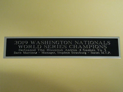 Washington Nationals 2019 World Series Nameplate For A Baseball Bat Case 1.5X6 Cover