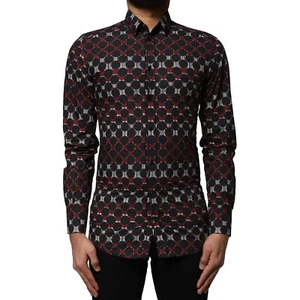 DOLCE & GABBANA Shirt Multicolor Cotton GOLD Long Sleeves 37/US14.5/XS 900usd - Picture 1 of 9
