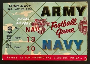 1952 ARMY NAVY FOOTBALL GAME TICKET STUB MUNICIPAL STADIUM PHILADELPHIA, PA - Picture 1 of 2