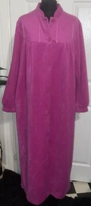 VESTAGLIA DONNA TAGLIA L ROSA FUCSIA DESIGN PILE UNA TASCA DAMART - Foto 1 di 6